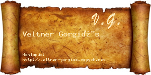 Veltner Gorgiás névjegykártya